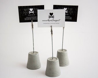 Concrete business card holder - pictures holder - memo holder