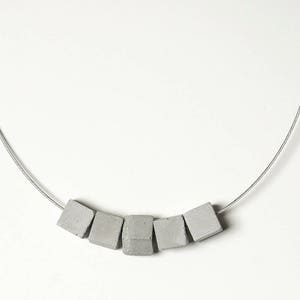 Concrete Necklace LITTLE BLOCK Concrete cubes image 3