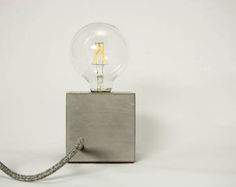 Concrete Cube Table Lamp