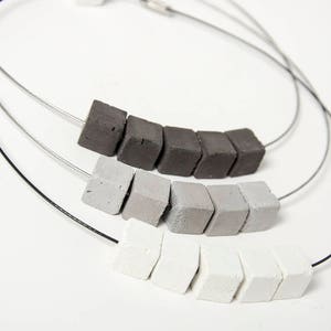 Concrete Necklace LITTLE BLOCK Concrete cubes image 4