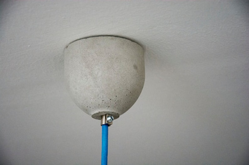 Concrete Ceiling Cup Concrete Ceiling Rose , for pendant light image 1