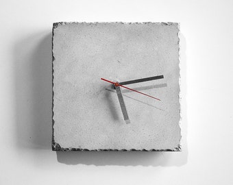 reloj de pared de cemento