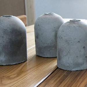 Set of 4 Concrete Lampholder with 3 mt fabric cable for each image 1