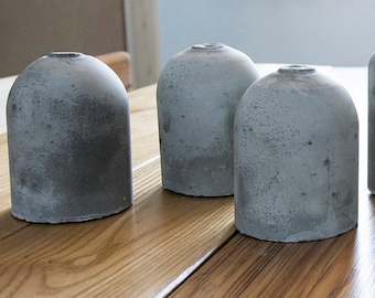 Set of 4 Concrete Lampholder with 3 mt fabric cable for each