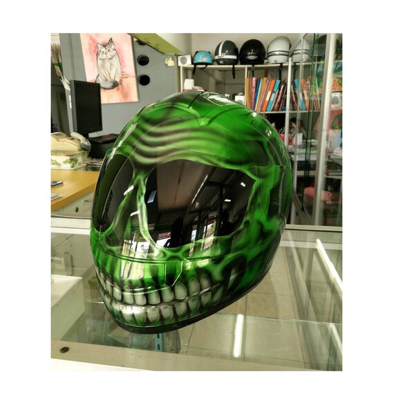 Casco moto integrale aerografato personalizzato | Etsy Italia