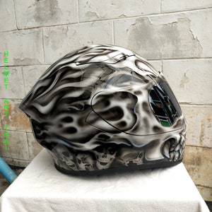 Custom Airbrushed Motorcycle Helmet image 7