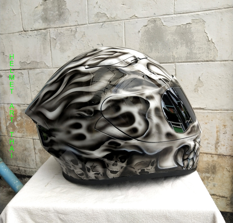 Custom Airbrushed Motorcycle Helmet image 7