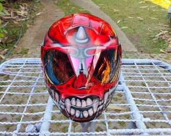 Custom Airbrushed Motorcycle Helmet