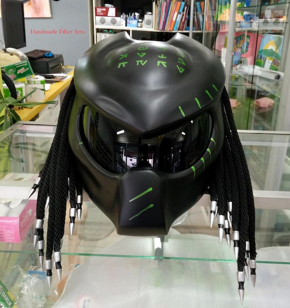 casque predator texte personnalisé t symbole rouge (certifié