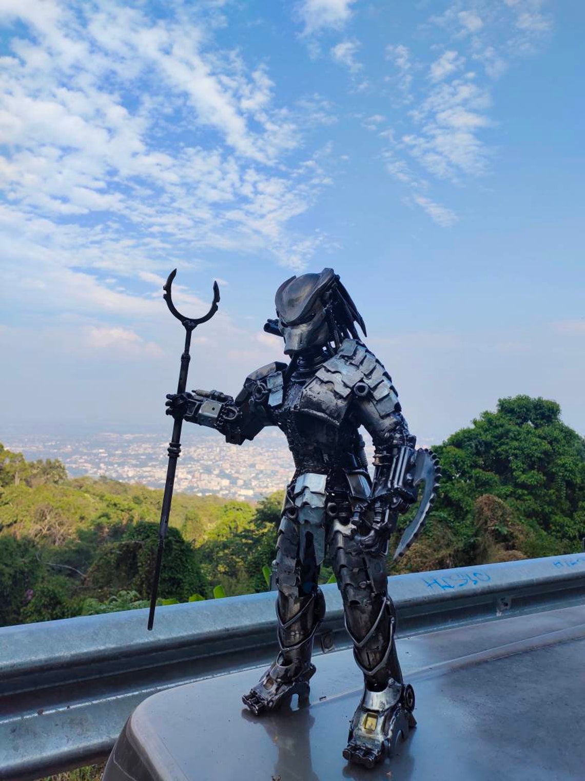 Predator Scrap Metal Sculpture Model Recycled Etsy