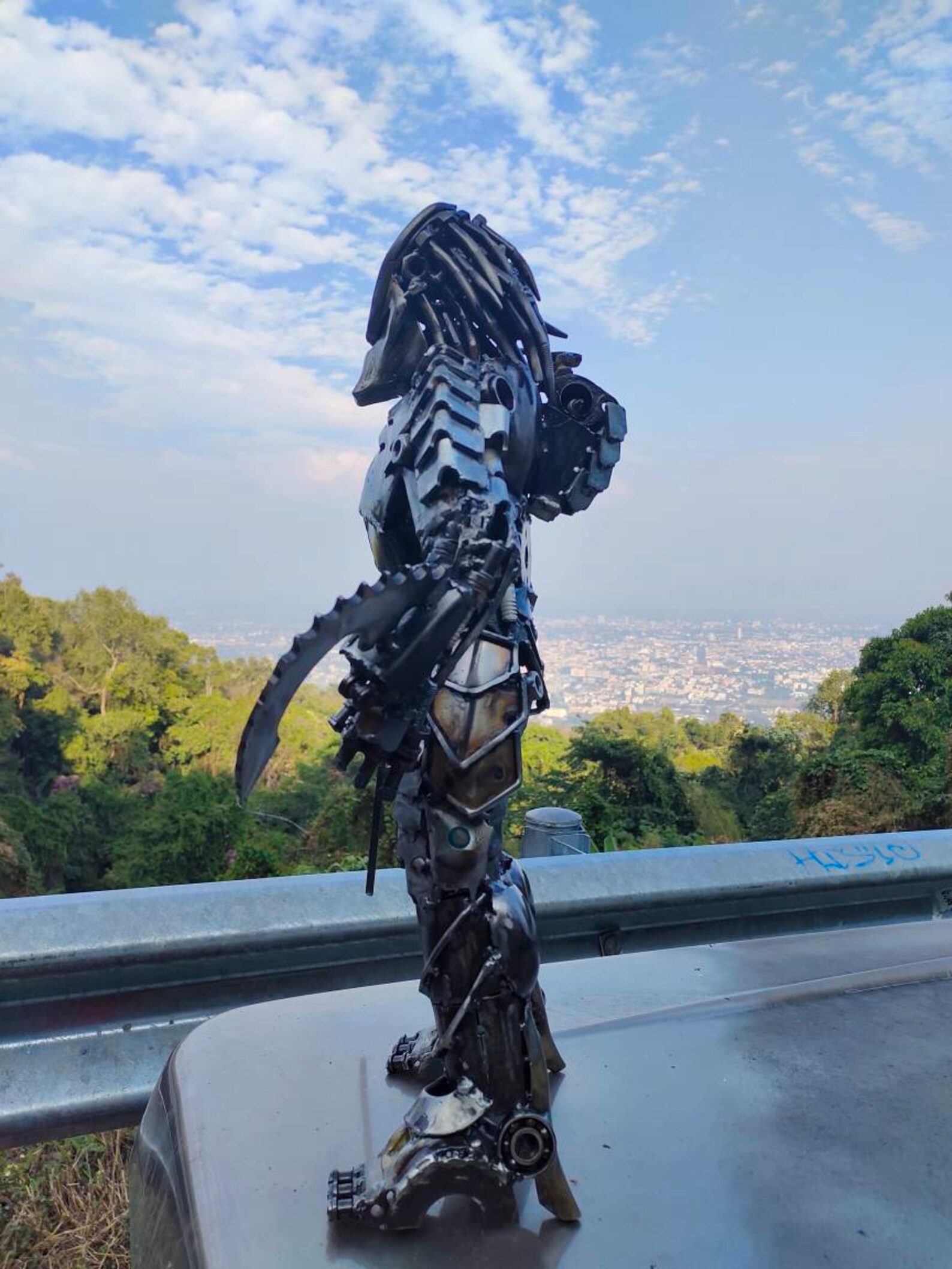 Predator Scrap Metal Sculpture Model Recycled Etsy