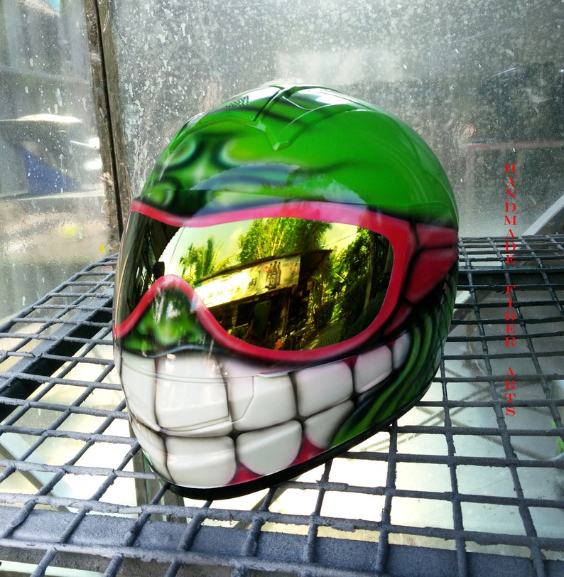 Custom Smiling Face Motorcycle Helmet | Etsy