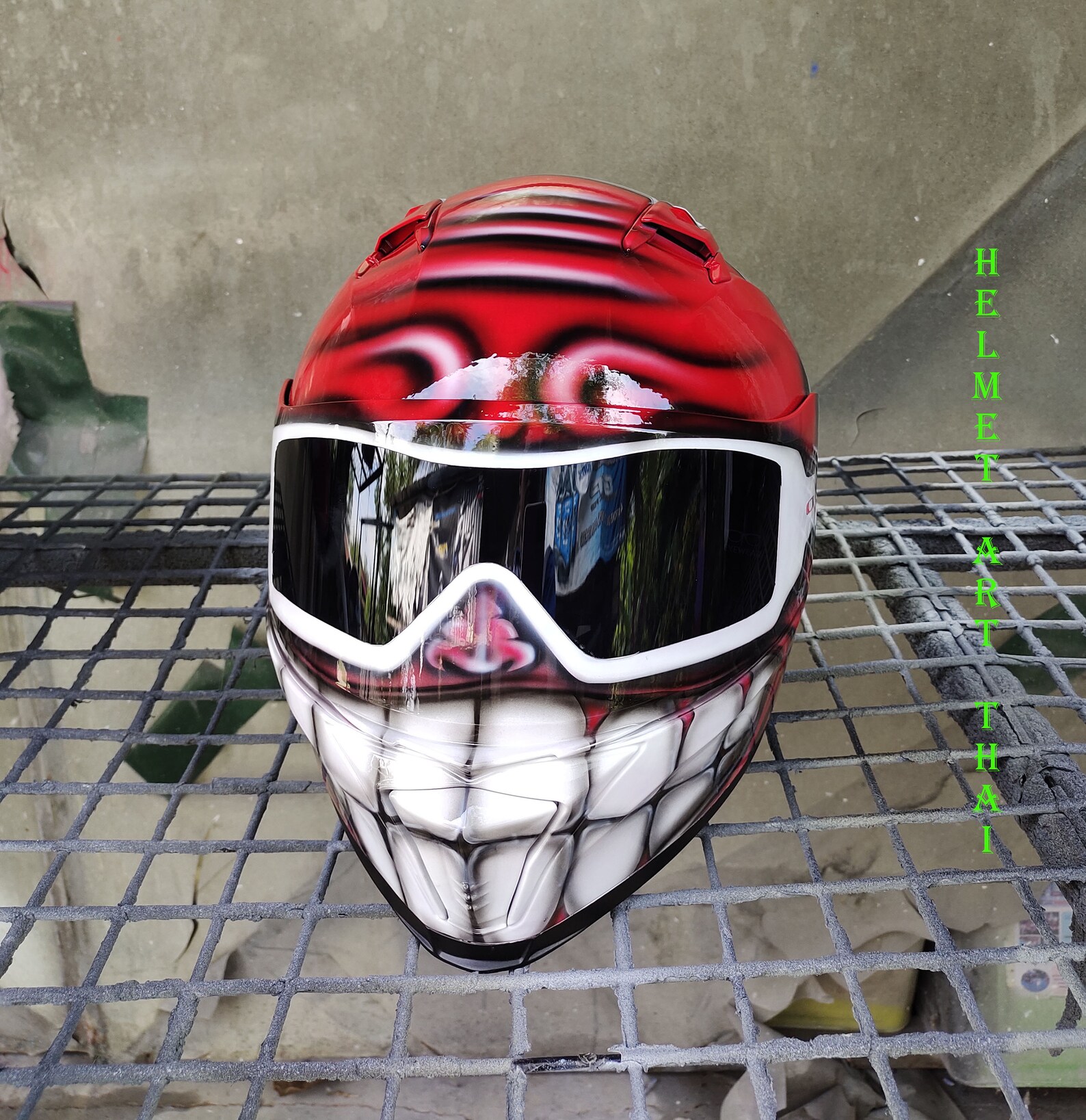 Custom Smiley Face Motorcycle Helmet - Etsy