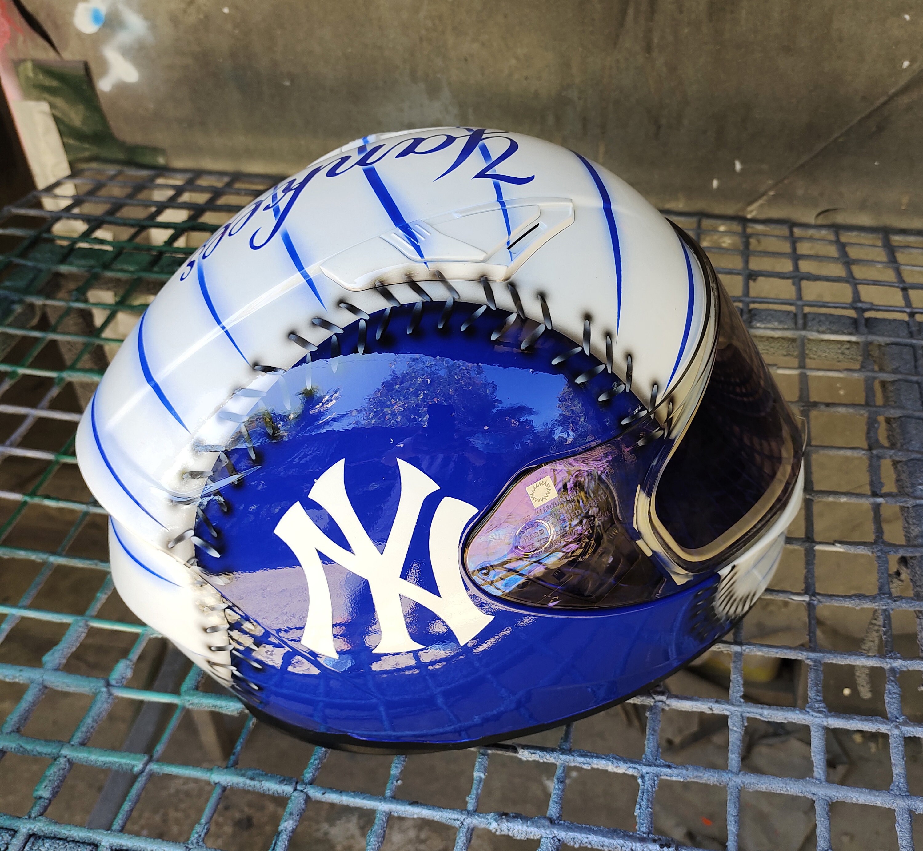 NEW YORK YANKEES Motorcycle Helmet - Etsy