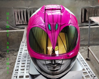 PINK Power Ranger Motorcycle Helmet