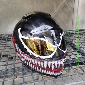 Bandit Motorcycle Helmet Aerografo Personalizzato Veleno | Etsy Italia