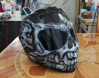 Custom Airbrushed Motorcycle Helmet