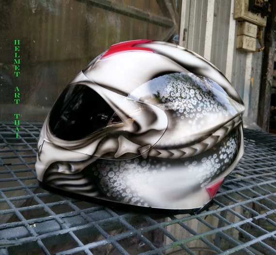 Casco da moto personalizzato alieno | Etsy Italia