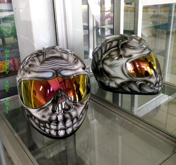 Casco da moto aerografato personalizzato | Etsy Italia