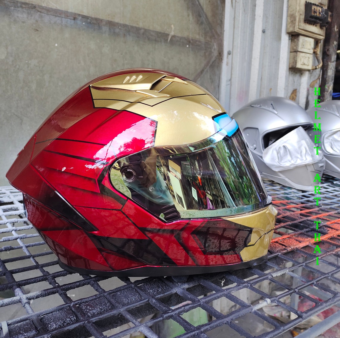 Iron Man Custom Motorcycle Helmet Etsy