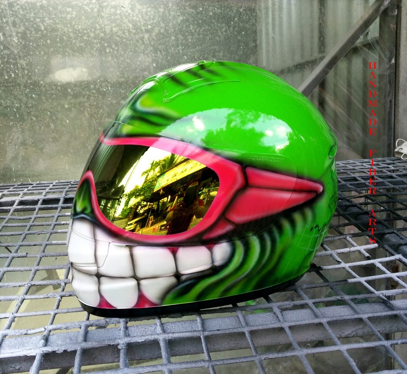 Custom Smiling Face Motorcycle Helmet | Etsy