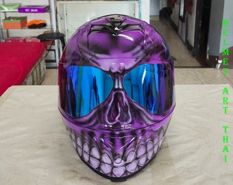 Custom Airbrushed Motorcycle Helmet