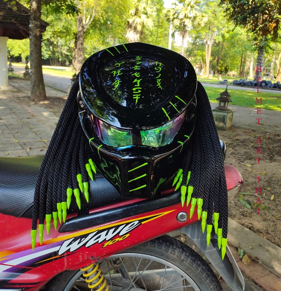 Casco de motocicleta Predator personalizado - Etsy España