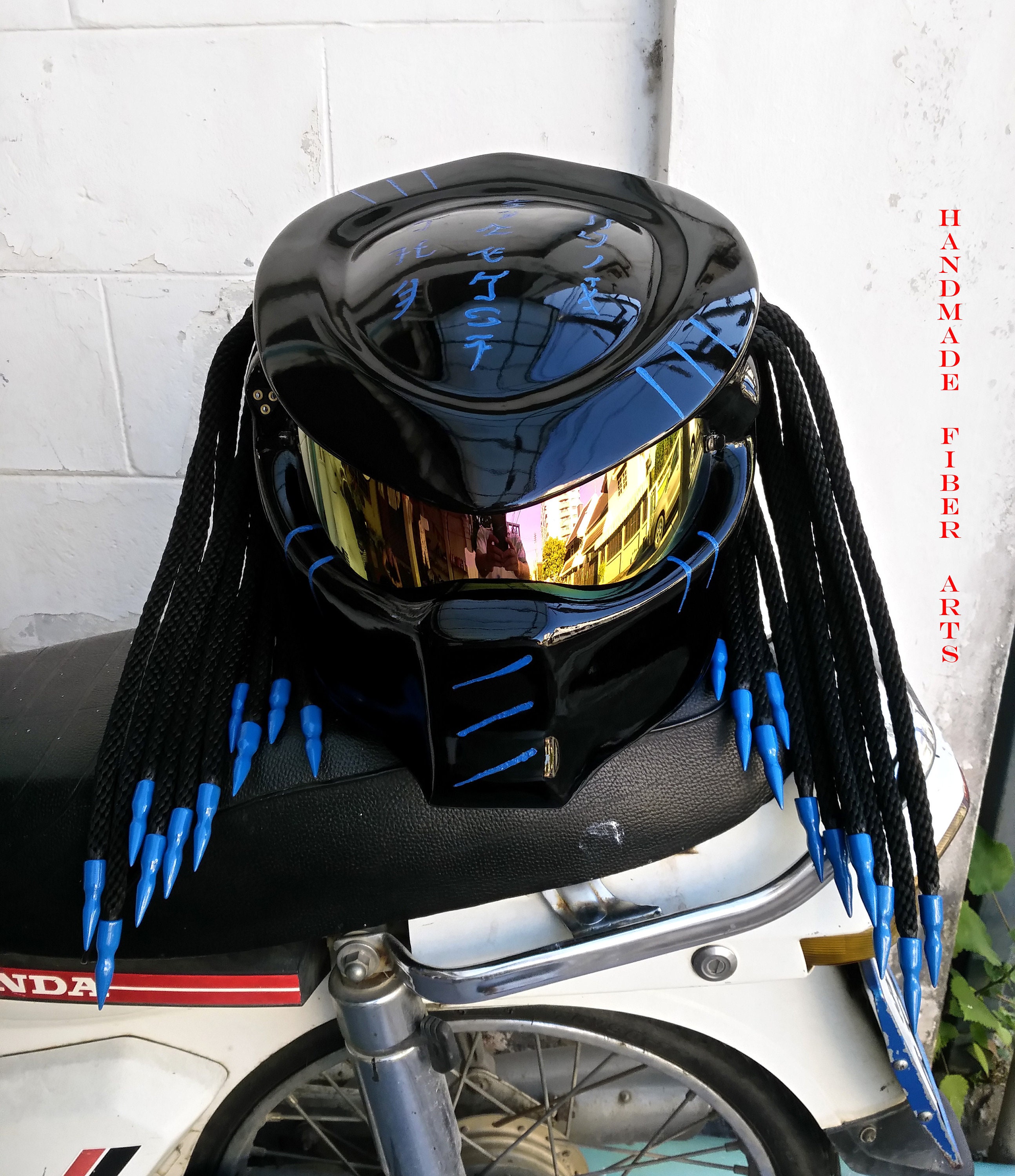 Accessoires Hoeden & petten Helmen Motorhelmen Beste Predator helm kleur zwart oranje vuur stijl aangepast voor motorfiets goedgekeurd DOT & ECE 