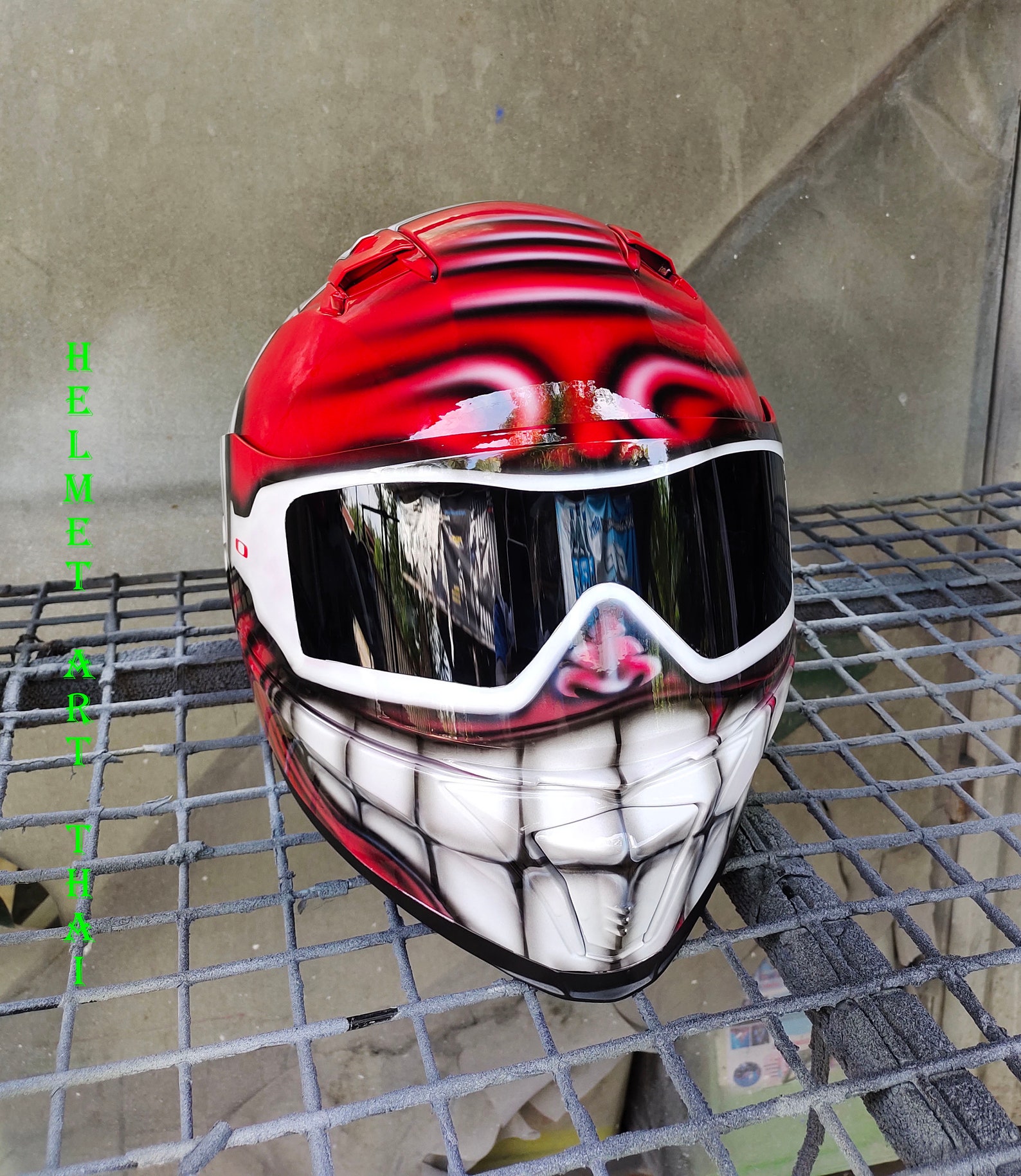 Custom Smiley Face Motorcycle Helmet - Etsy