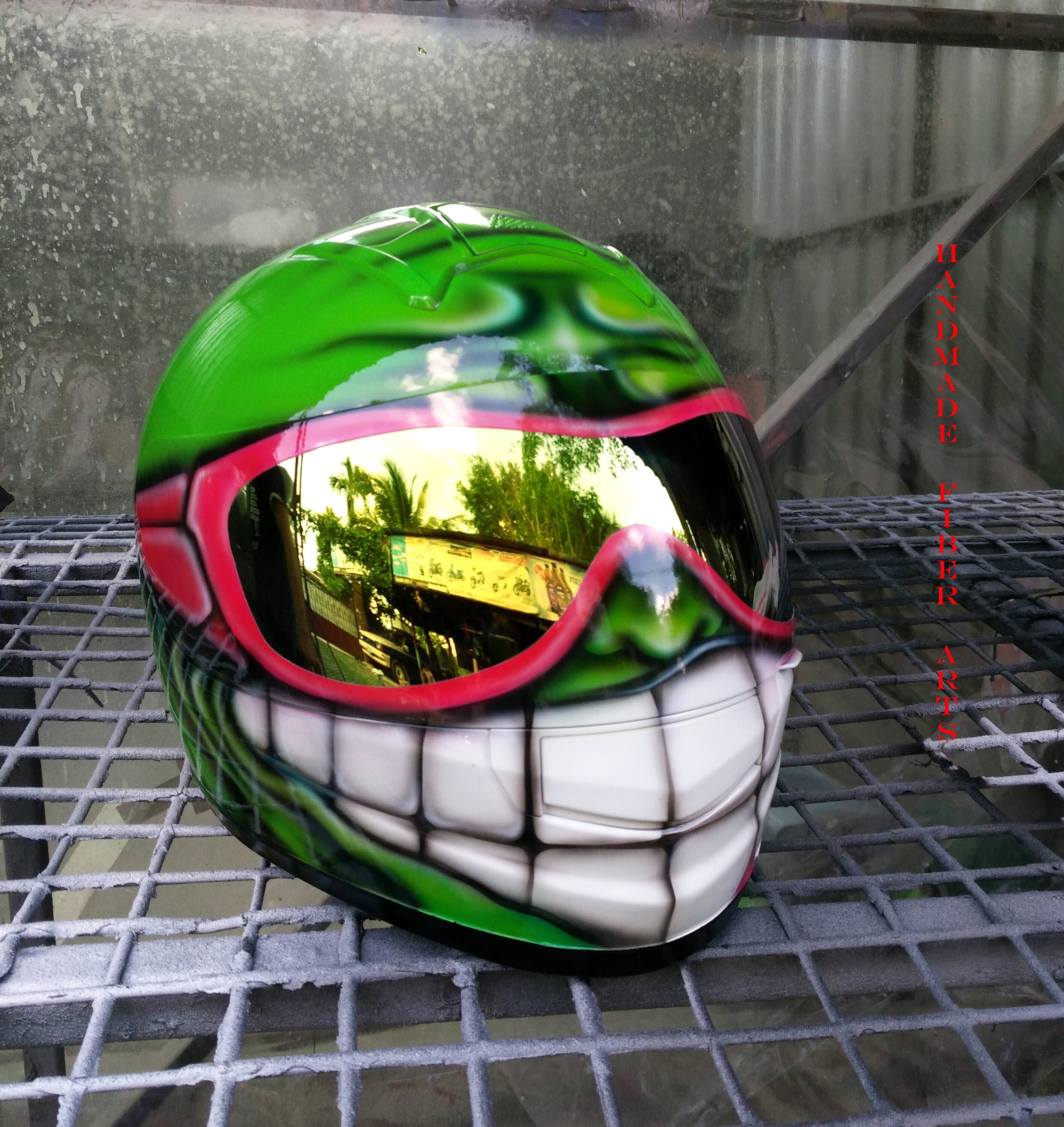 Custom Smiling Face Motorcycle Helmet | Etsy