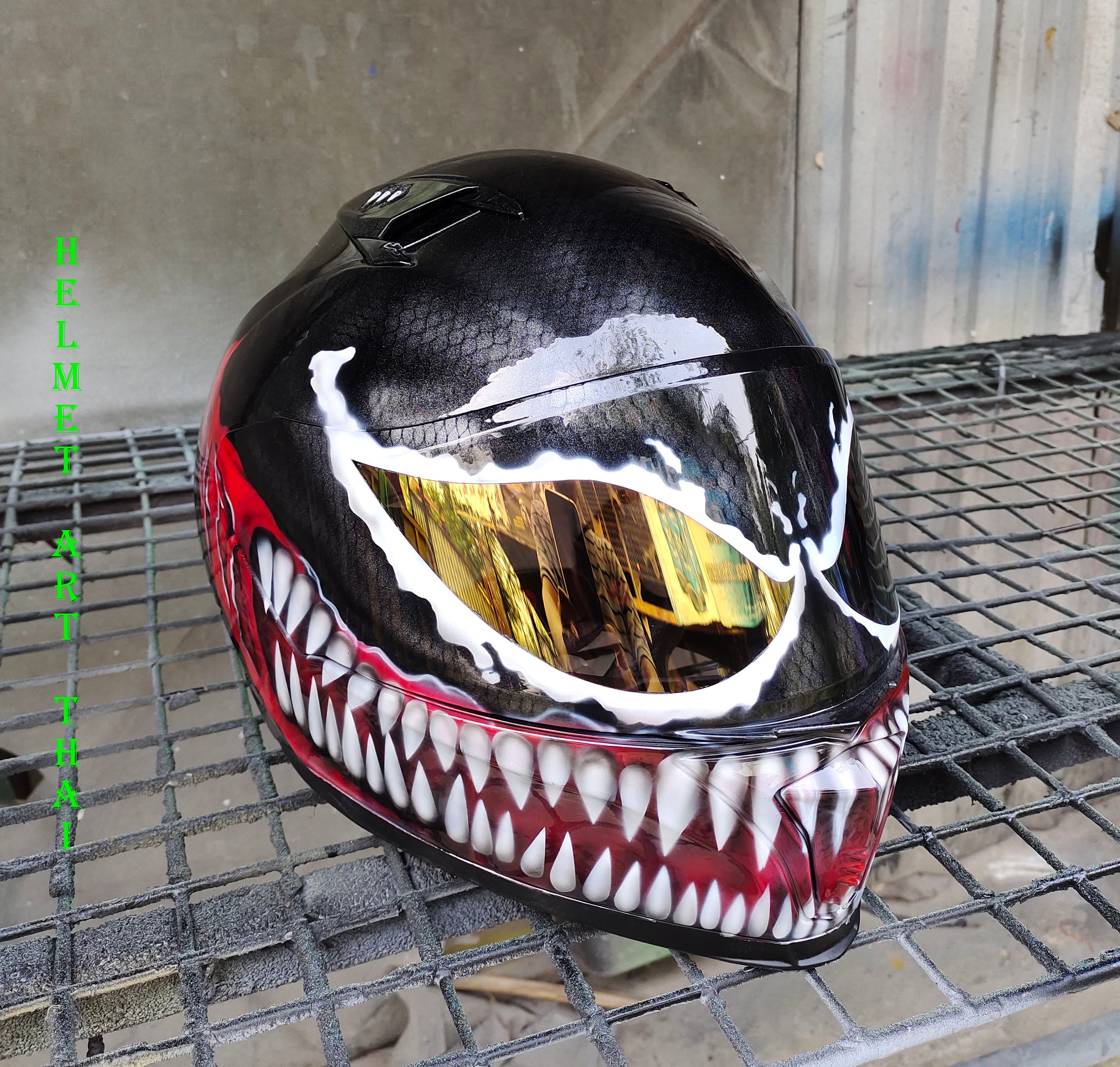 Venom motorcycle helmet - Etsy