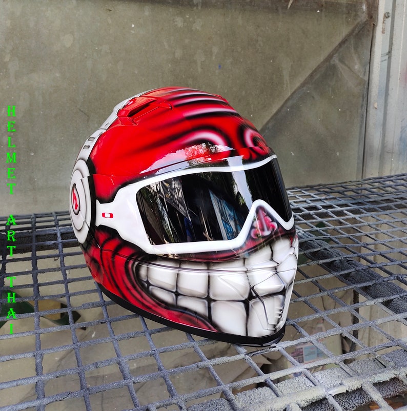 Custom Smiley Face Motorcycle Helmet - Etsy