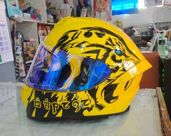 Leopard Custom Motorcycle Helmet