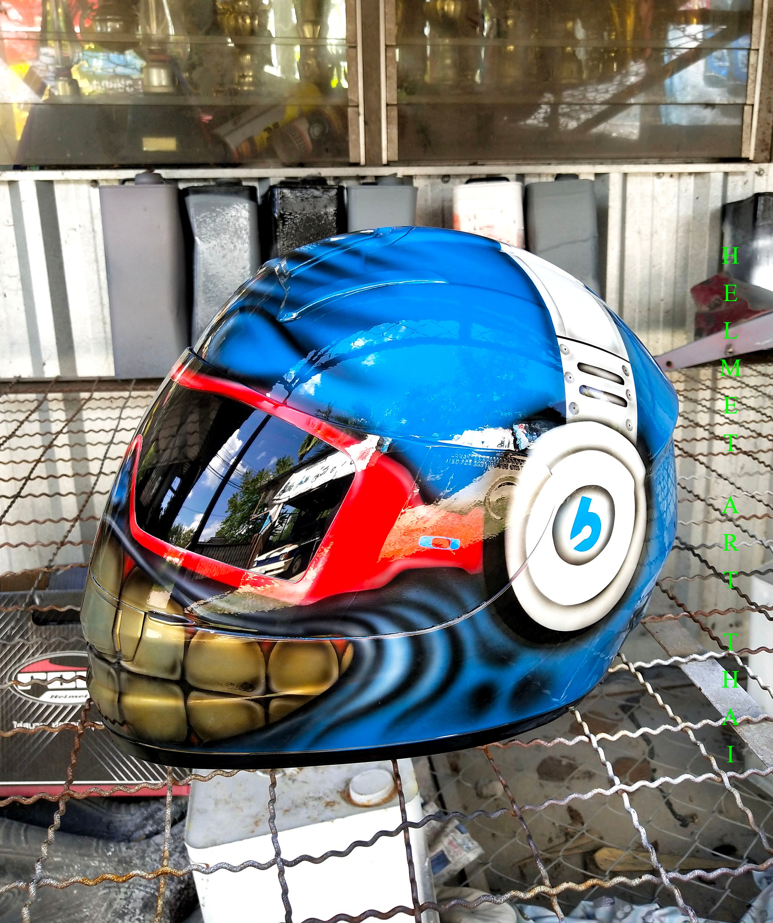 Custom Airbrushed Motorcycle Helmet Etsy