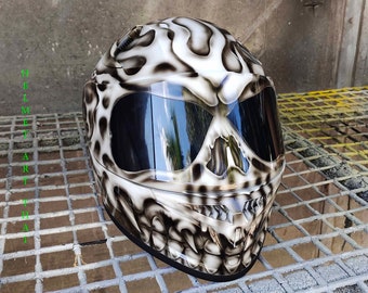 Custom Airbrushed Motorcycle Helmet