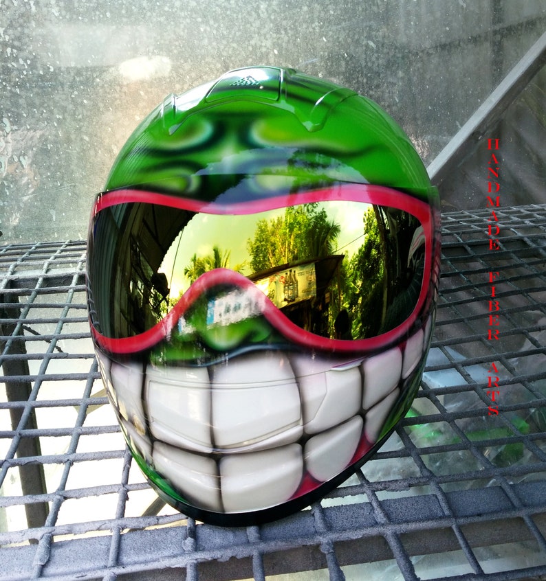 Custom Smiling Face Motorcycle Helmet | Etsy