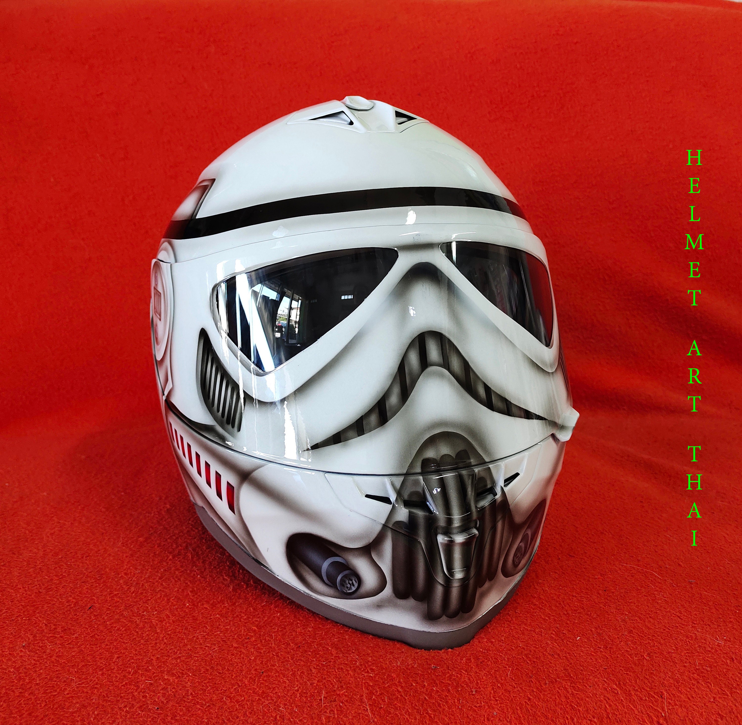 cuerda Lubricar Educación Casco de motocicleta personalizado Stormtrooper - Etsy España