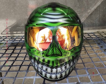 Custom Airbrushed Motorcycle Helmet