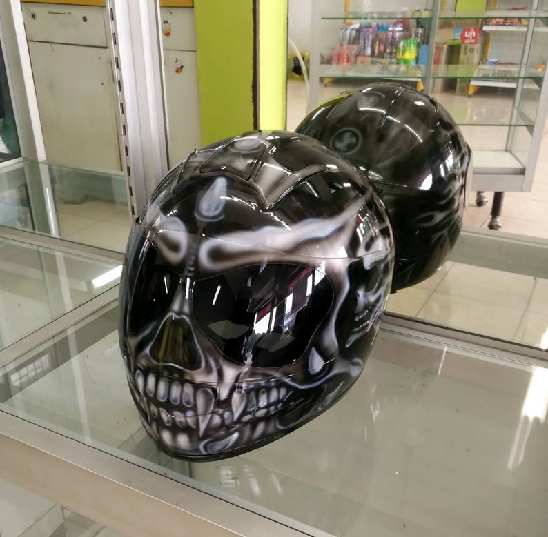 Custom Airbrush Painted Motorcycle Helmet | Etsy