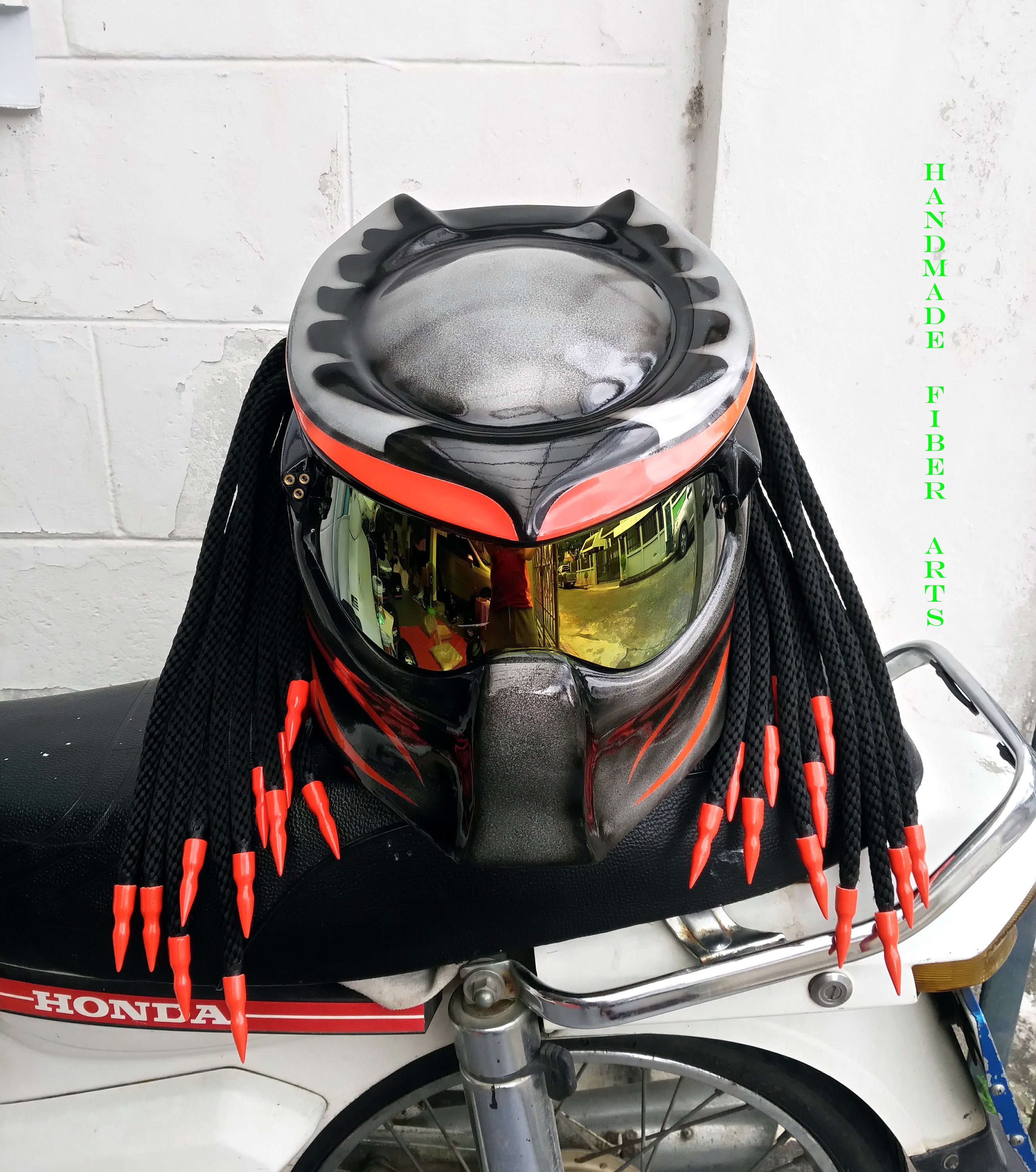 Cascos para moto personalizados depredador sale