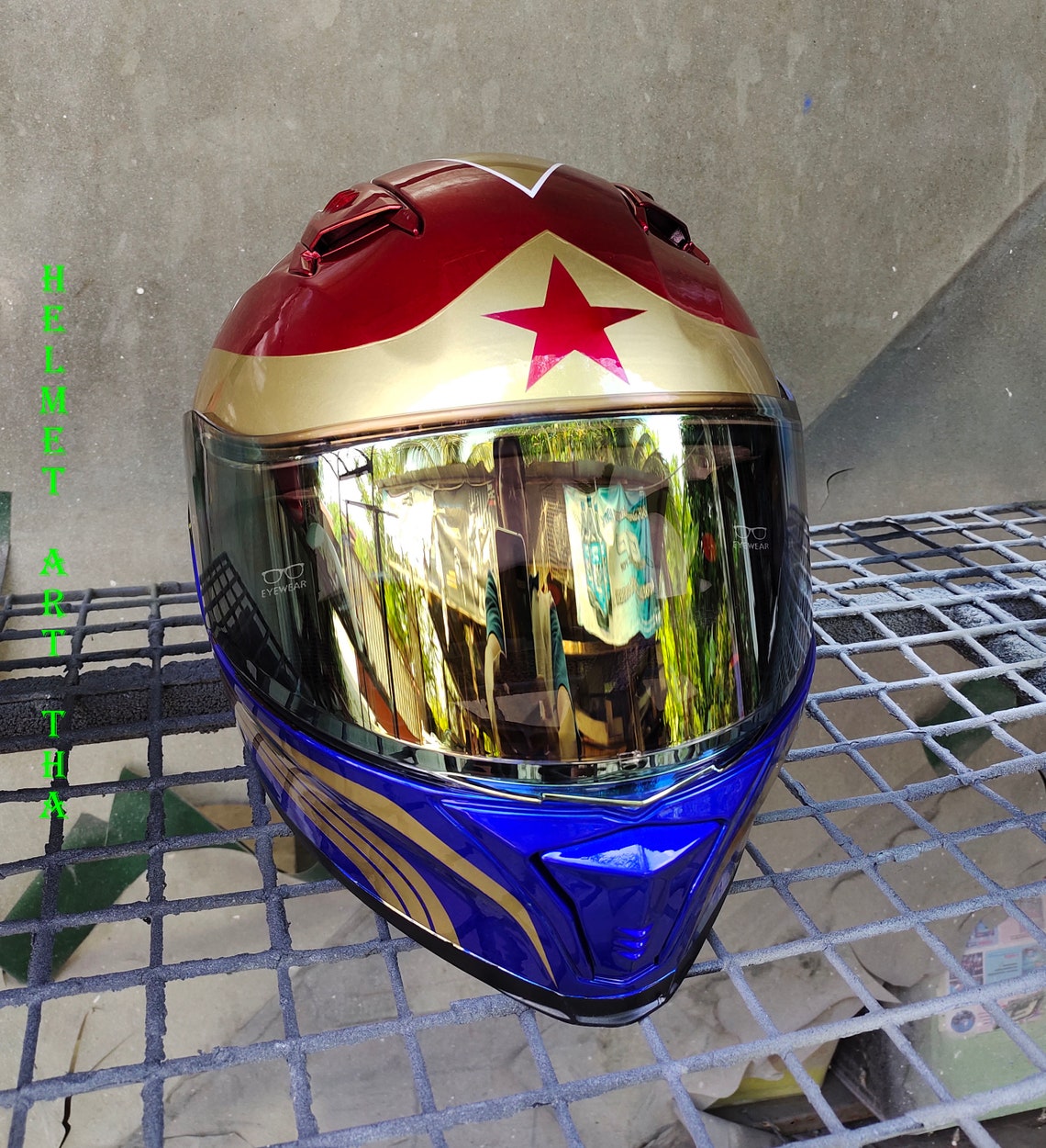 Wonder Woman Custom Motorcycle Helmet Etsy