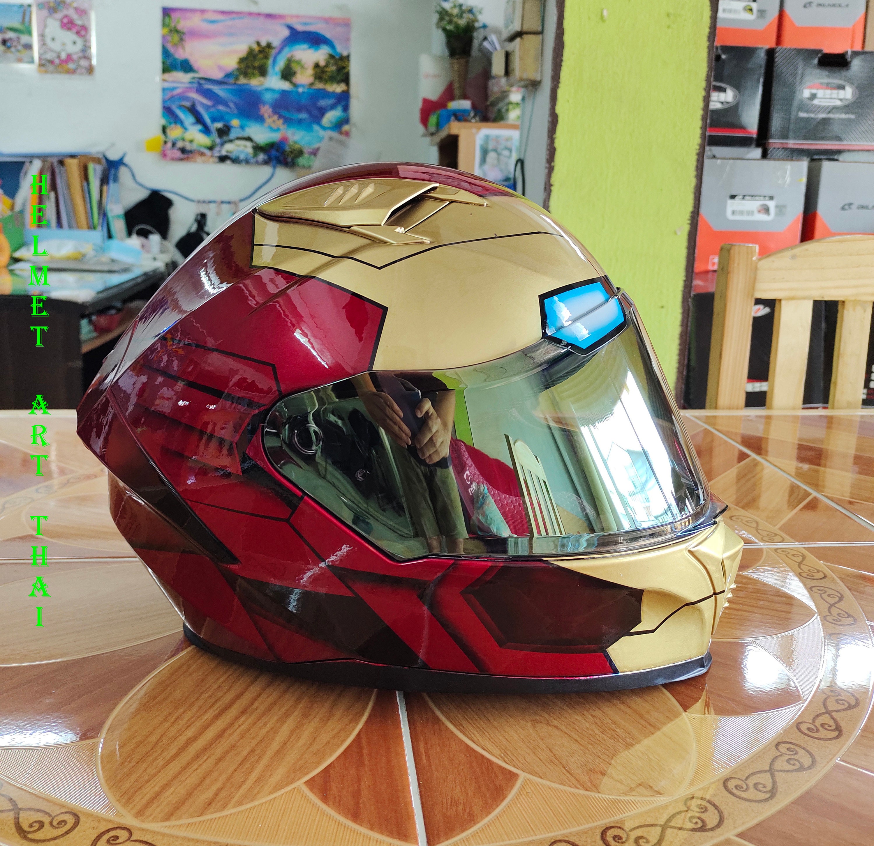 Iron Man Custom Motorcycle Helmet | Etsy