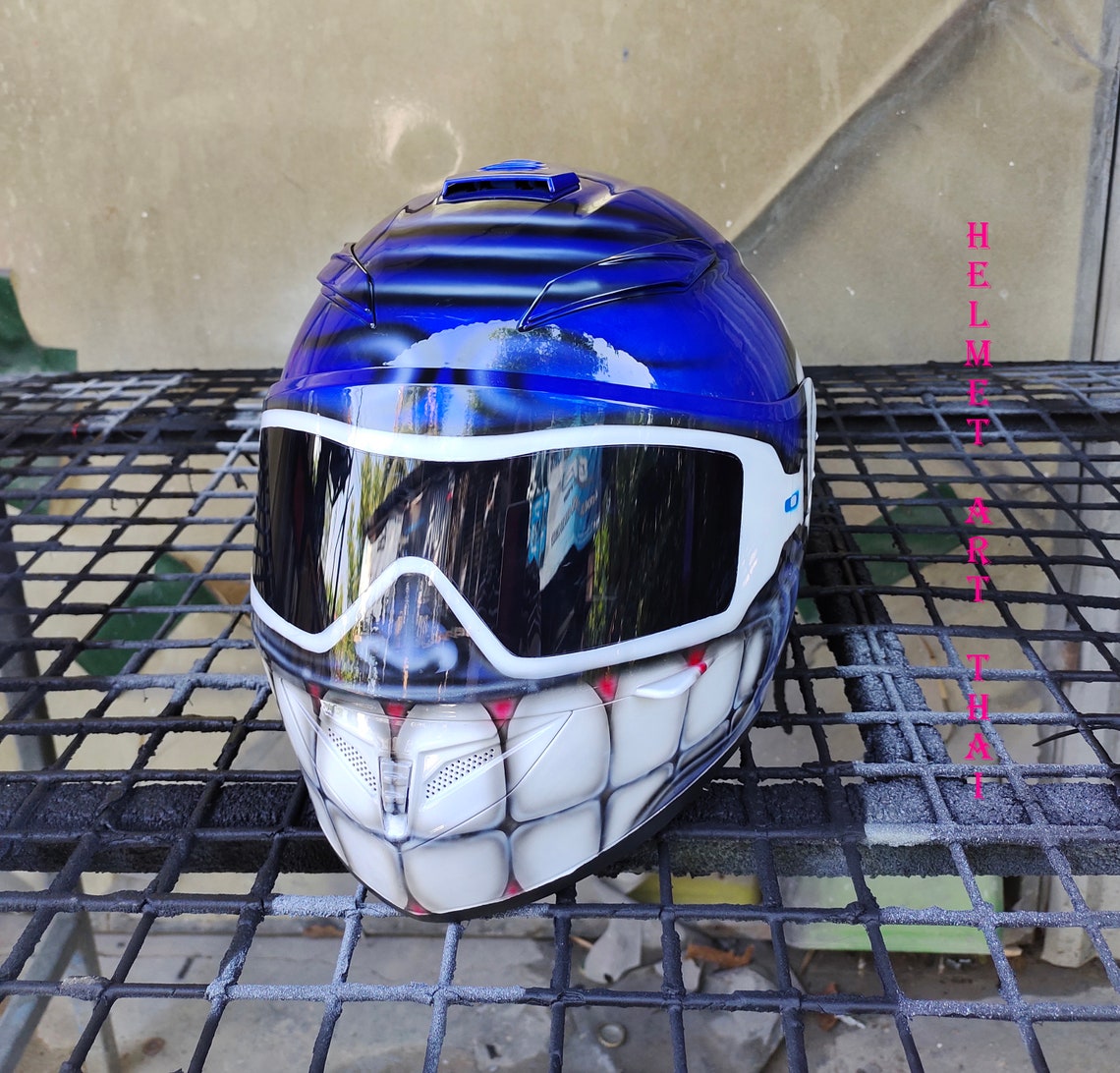 Custom Smiley Face Motorcycle Helmet - Etsy