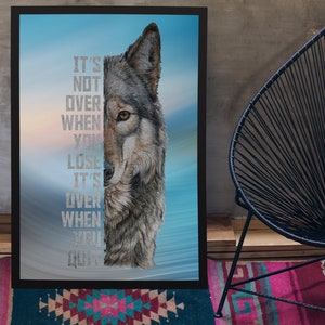 Wolf Printable Poster Digital Download Wolves Wall Art Inspirational ...