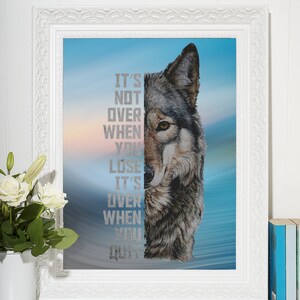 Wolf Printable Poster Digital Download Wolves Wall Art Inspirational ...