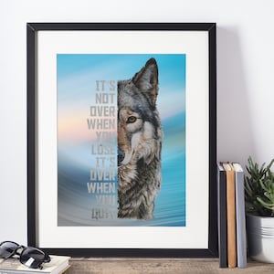 Wolf Printable Poster Digital Download Wolves Wall Art Inspirational ...