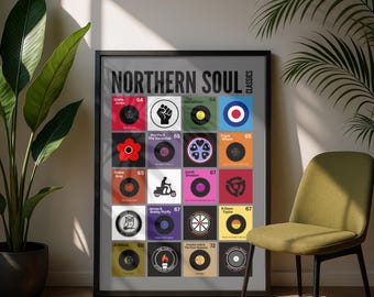 Northern Soul Classics Print | 60s 70s Music History Poster