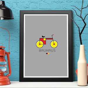Bauhaus Bike | Cycling Print | Vintage Cycling Print | Bike Print