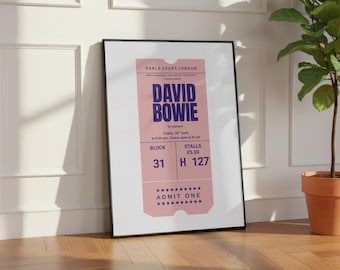 Personalised Ticket Stub Print | Choose Your Own Gig | Concert Gift | Birthday Gift | Anniversary