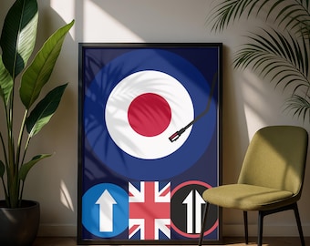 1960s British Mod Art Print | Retro Target Roundel